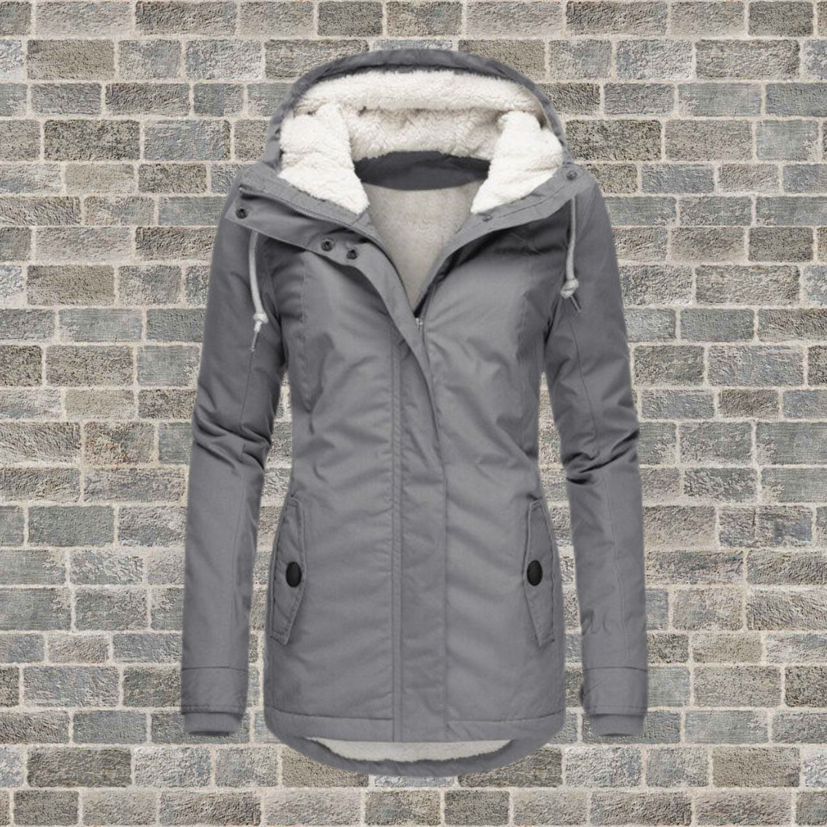 Jenna - Warmer Baumwoll-Sherpa-Hoodie für Damen